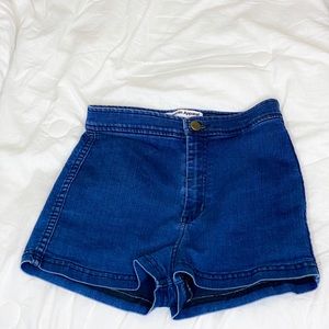 High Waisted American Apparel Easy Jean Shorts